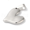 Non-Tarnish 304 Stainless Steel Pendants STAS-Z075-09P-2
