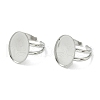304 Stainless Steel Cuff Rings Components STAS-Z138-02P-01-2