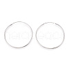 Anti-Tarnish Rhodium Plated 925 Sterling Silver Earring Hoop STER-T007-112P-02-1