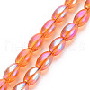 Electroplate Transparent Glass Beads Strands EGLA-T020-11-A01-1