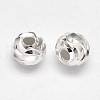 Fancy Cut 925 Sterling Silver Round Beads STER-F012-08A-1
