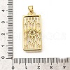 Rack Plating Brass Micro Pave Cubic Zirconia Pendants KK-L226-030G-04-3