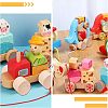 Olycraft 12Pcs Schima Wood Vehicle Wheels and 12Pcs Schima Wood Sticks DIY-OC0004-20-7