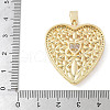 Brass Micro Pave Cubic Zirconia Pendants X-KK-K298-09G-04-3