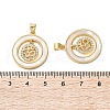 Brass Micro Pave Cubic Zirconia Pendants KK-U070-02C-G-3