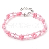 Flower Glass Seed Beaded Bracelets for Women BJEW-JB10267-1