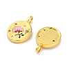 Rack Plating Brass Micro Pave Clear Cubic Zirconia Pendants X-KK-M293-30G-2