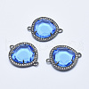 Brass Micro Pave Cubic Zirconia Links ZIRC-G143-02B-A-1