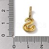 Brass Micro Pave Cubic Zirconia Pendants KK-K345-13S-G-3