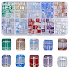 SOFPLATE 10 Colors Two Tone Transparent Glass Beads GLAA-SP0001-09-1