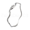 304 Stainless Steel Cuff Bangles for Women BJEW-Z078-09P-1