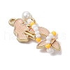Alloy Enamel Mermaid Pendants PALLOY-MZ00730-04-3