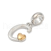 Brass European Dangle Charms KK-Z097-01C-GP-2
