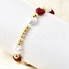 Valentine's Day ABS Imitation Pearl Beads Stretch Bracelets for Women BJEW-D317-08C-G-3