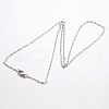 Tarnish Resistant Trendy Unisex 304 Stainless Steel Cable Chain Necklaces X-NJEW-M046-C-02-2