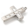 304 Stainless Steel Rhinestone Charms STAS-P369-14P-01-1-2