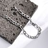 Tarnish Resistant Trendy Women's 304 Stainless Steel Figaro Chain Bracelets STAS-A028-B017P-3