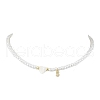 Brass Micro Pave Grade AAA Cubic Zirconia Letter Pendant Necklaces NJEW-JN04771-19-1