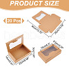 Folding Kraft Paper Mini Cake Boxes CON-WH0106-07-2