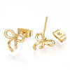 Brass Stud Earrings for Women EJEW-P275-01G-2