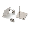 Non-Tarnish 201 Stainless Steel Stud Earring Findings STAS-D244-29P-C-2