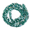 Electroplate Transparent Glass Beads Strands GLAA-N021-4mm-05-2