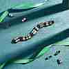 DICOSMETIC 100Pcs 2 Colors Zinc Alloy Slide Charms FIND-DC0004-96-4