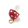 Real 18K Gold Plated Rack Plating Brass Enamel Charms KK-M293-24G-02-2