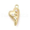 Brass Micro Pave Cubic Zirconia Pendants KK-U061-12G-1