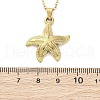 Starfish 304 Stainless Steel Pendant Necklaces NJEW-M096-21G-3