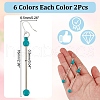 ARRICRAFT 12Pcs 6 Colors Plastic Dangle Earrings EJEW-AR0001-10-2