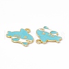 Alloy Enamel Pendants PALLOY-P287-11LG-02-3