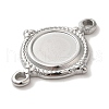 304 Stainless Steel Cabochon Connector Setting STAS-C110-09P-2
