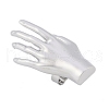 Palm Hand Alloy Open Cuff Rings for Women RJEW-Z047-02P-2