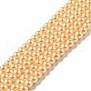 Eco-Friendly Dyed Glass Pearl Round Beads Strands HY-A002-4mm-RB072-4