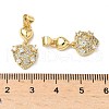 Brass Micro Pave Cubic Zirconia Pendants KK-Q068-66G-3