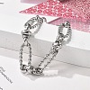 304 Stainless Steel Figaro Link Chain Bracelets for Women Men BJEW-F488-06P-4
