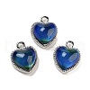 Alloy Glass Blue Pendants PALLOY-U003-07P-1
