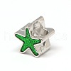 Platinum Plated Alloy Enamel European Beads MPDL-A023-C-2