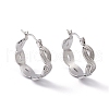 304 Stainless Steel Infinity Hoop Earrings for Women EJEW-E199-17P-1