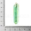 Electroplated Natural Quartz Pendants G-P315-B01-03G-3