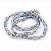 Electroplate Glass Beads Strands EGLA-D018-4x4mm-16-2