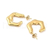 304 Stainless Steel Twist Ring Stud Earrings EJEW-I290-01G-2