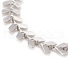 Enamel Wheat Link Chain Necklace NJEW-P220-02P-06-3