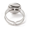 304 Stainless Steel Open Cuff Ring for Women RJEW-F166-07P-02-3