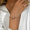 Elegant Geometric Brass Cubic Zirconia Chain Bracelets for Women's Daily Wear SA8702-1-2