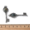 Key Brass Natural Indian Agate Big Pendants KK-D361-01AS-23-3