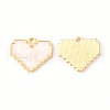 Light Gold Plated Alloy Enamel Pendants ENAM-R136-48B-2