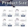80Pcs 4 Size Transparent Glass Cabochons X1-GGLA-ZZ0001-03-3
