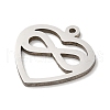 Non-Tarnish 201 Stainless Steel Pendants STAS-E206-06P-01-2